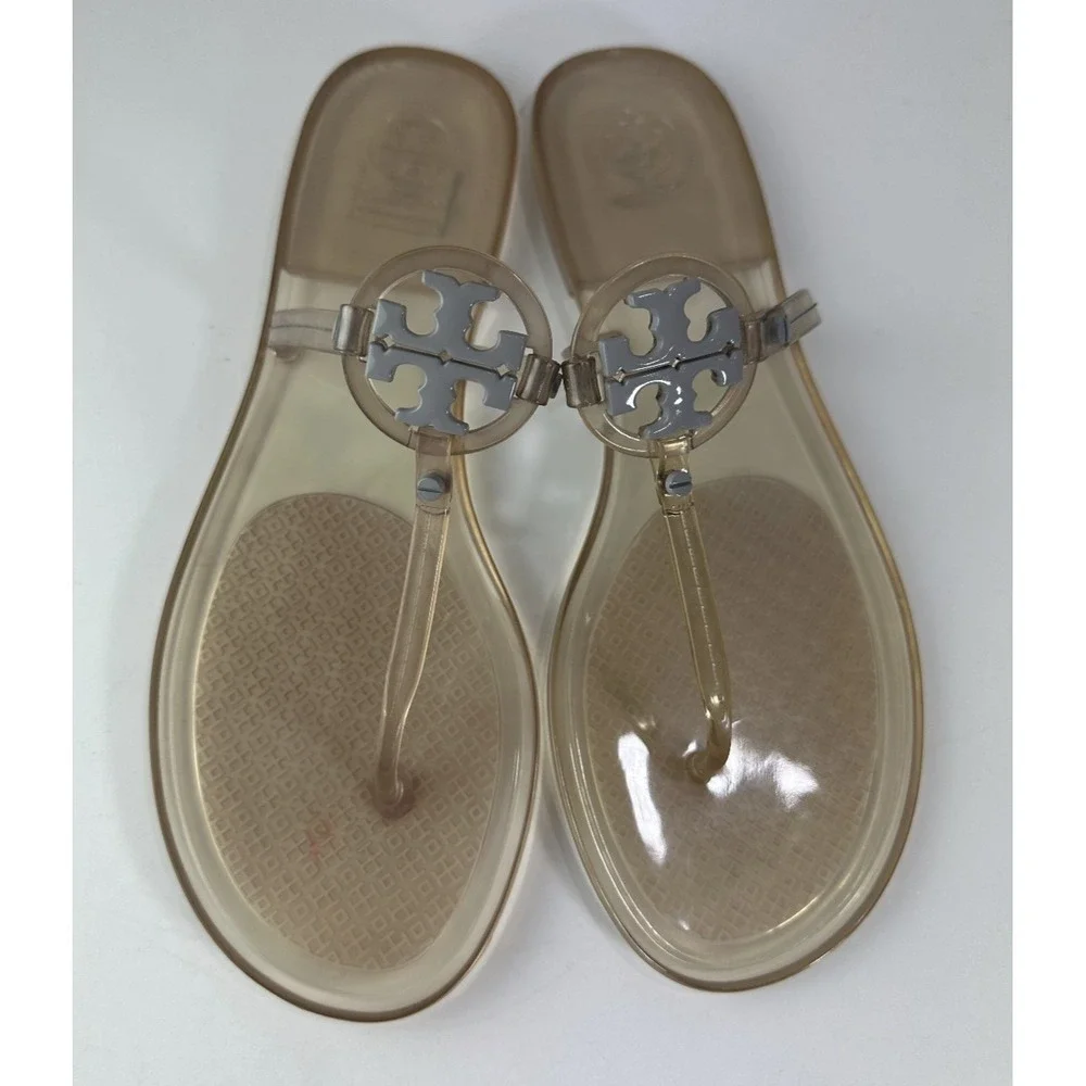 Tory Burch Mini Miller Jelly Thong Sandals Clear Flip Flops Womens Size 10M 10 - Picture 13 of 14
